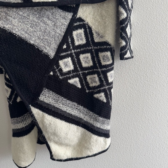 Vince Graphic Texture Cardigan Longline Wool Alpaca Blend Knit Mixed Pattern - Picture 8 of 15